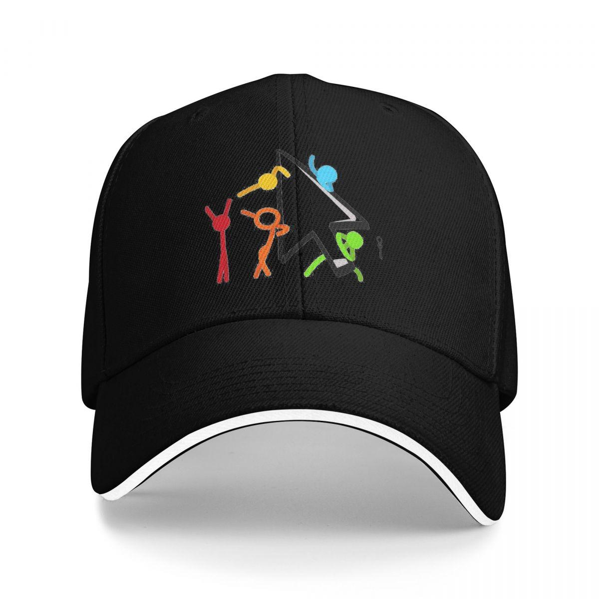 Unisex Baseball Hats Alan Becker Five Stick Figures With Fire Mouse Pickaxe Summer Sports Baseball Caps Hip Hop Cap Casquette One Size