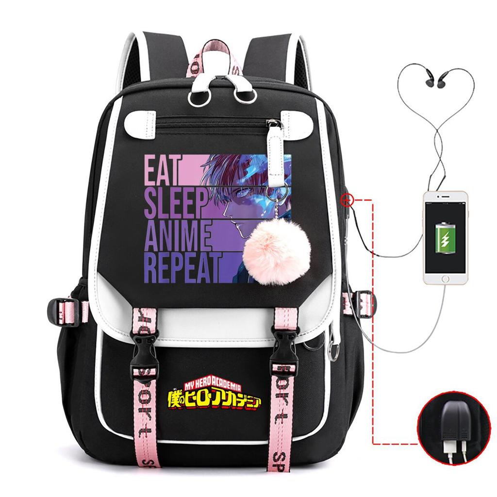 My Hero Academy Has the Same Peripheral Backpack, Animation Two-dimensional Printing, Primary and Secondary School Schoolbag.