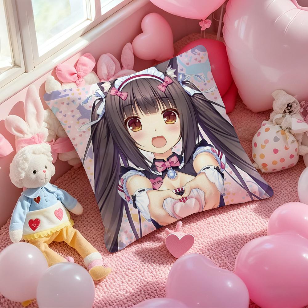 Anime Cat C-catman cartoon Cushion Cover Pattern Printed Pillowcase for Living Room Sofa Cushion Cover & Bedroom Decor