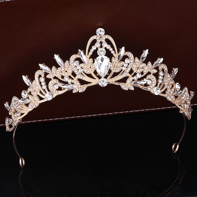 Bridal Diamond Crown Wedding Photography Matching Tiara Hair Accessories Princess Crown Girls Hairband Birthday Accessories