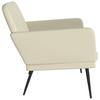 Cream Colored Sofa Bench 107 x 80 x 81 cm Faux Leather