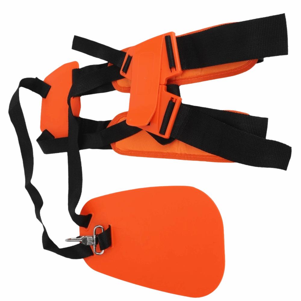 Orange Double Shoulder Strap Nylon Material Trimmer Shoulder Strap Durable Weed Eater Harness