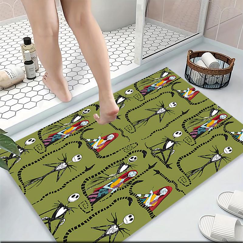 1Pc Christmas Nightmare Before Christmas Carpet Rug Soft Washable Antislip Home Living Room Sofa Mats Personalized Christmas Rug