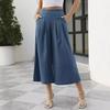 Female Summer Pants for Women Cotton Linen Plus Size Wide Leg Pants Solid Elegant Loose OL Young Fashion Daily Elastic Pant
