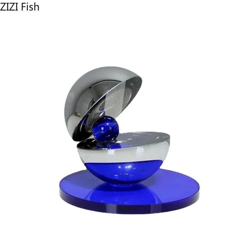 Creative Spherical Geometry Ornaments Crystal Ball Stacking Crafts Desk Decoration Abstract Artwork Statue Room Aesthetic Decor