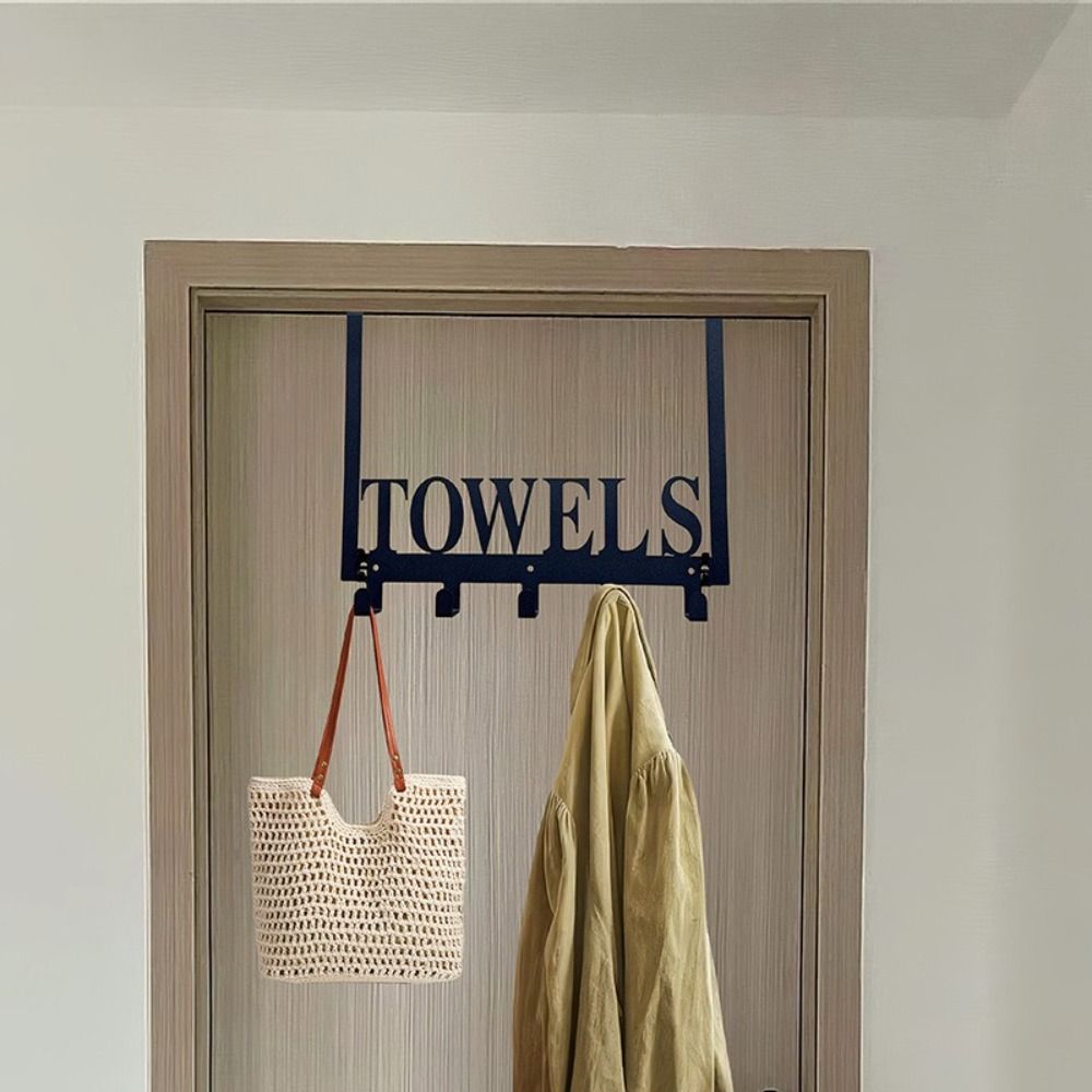 No-Punch Bathroom Coat Hooks Wall Mounted Door Hooks Bath Towel Storage Rack Toilet