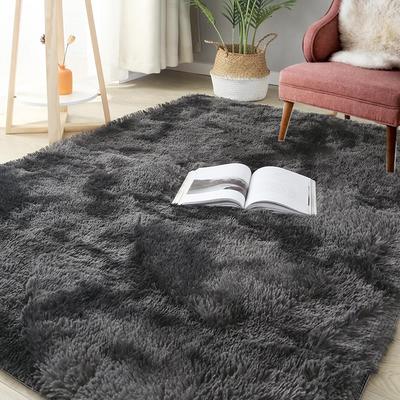 Alfombra gris para sala de estar, alfombra de felpa, suelo de habitación, alfombras mullidas, alfombras antideslizantes para decoración del hogar, alfombras de terciopelo suave, manta para habitación de niños