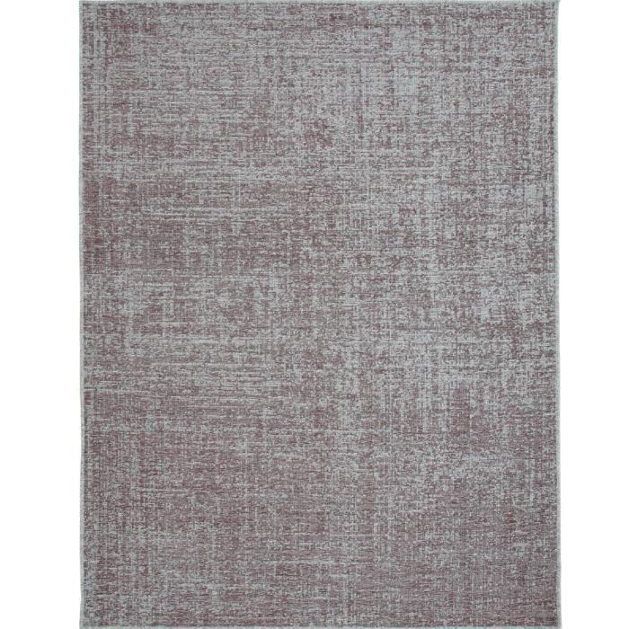 Tapis en laine terracotta et beige 160x230