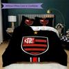 CR Flamengo Pattern Bedding Uilt Set Uilt Cover Pillowcase Home Decoration Birthday Gift (1 * Duvet Cover + 2 * Pillowcase Without Core)