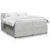 VidaXL Slat Bed Base and Mattress Light Grey 200x200cm Velvet 3287836