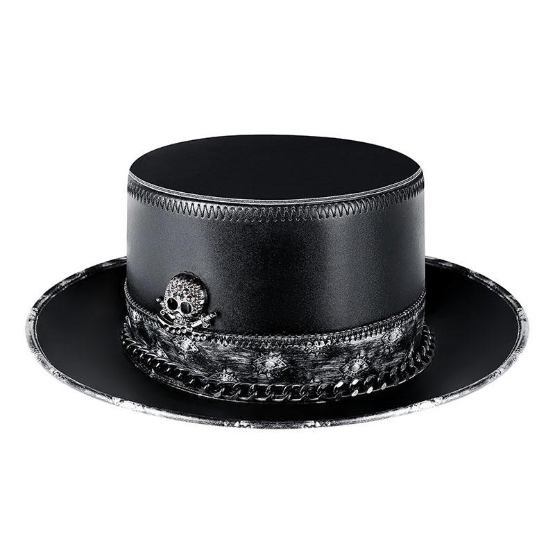 Neuer Trendiger Pestdoktorhut Leder Steampunk Zylinder für Halloween Kostüm Erwachsene Requisiten Cosplay Zubehör Nachtclub Party Geschenk