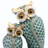 Statues de Jardin Famille Chouettes Accessoires de Jardin Féérique Centres de Table Figurines Animales en Résine Sculptures Cadeau de Pendaison de Crémaillère
