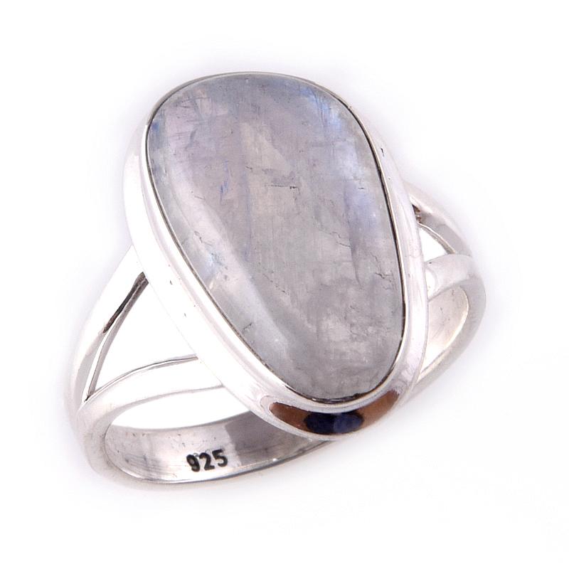Natural Rainbow Moon Stone Gemstone Handmade 925 Sterling Silver Ring S.7 I7a31