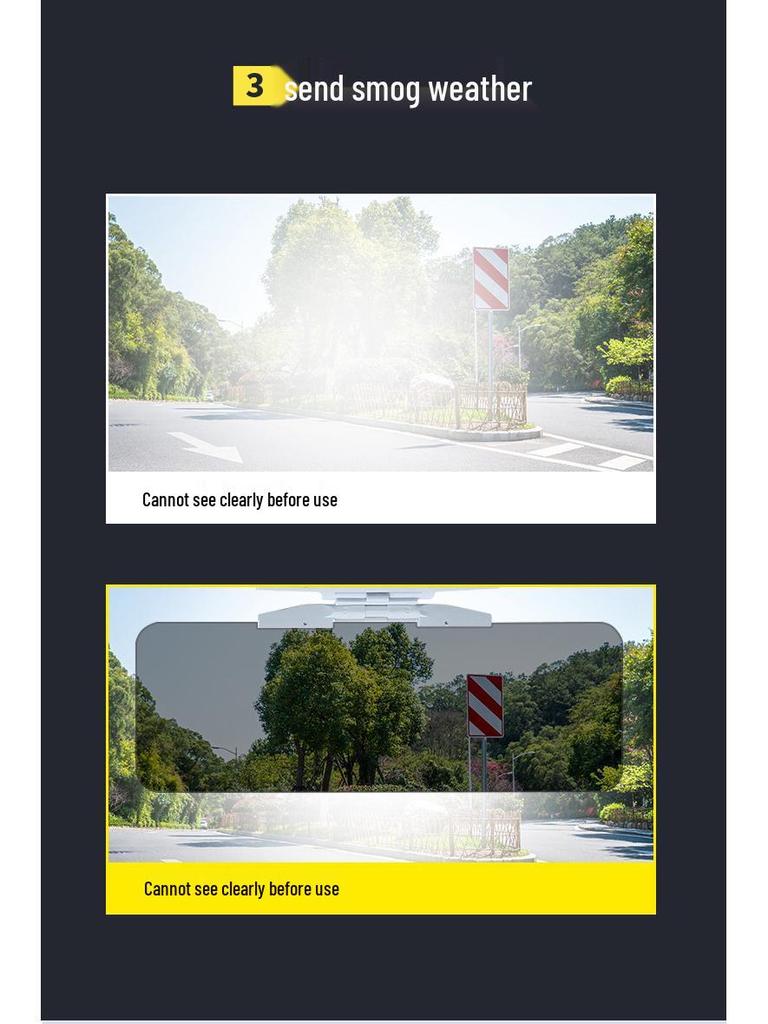 Anti-Glare Day & Night Car Sun Visor Mirror for Interior Use