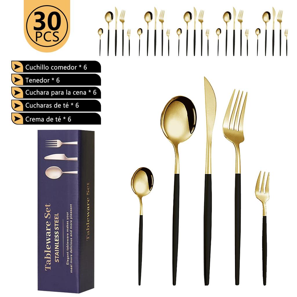 TeamSky Cutlery Stainless Cutlery Dinnerware 3 Colors to Choose Cutipol Western Dinnerware For Home Dishwasher Tableware Dinner Kitchen Wedding Gift