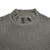 Męski sweter z golfem, z długim rękawem, gruby splot, ciepły, vintage, pulower