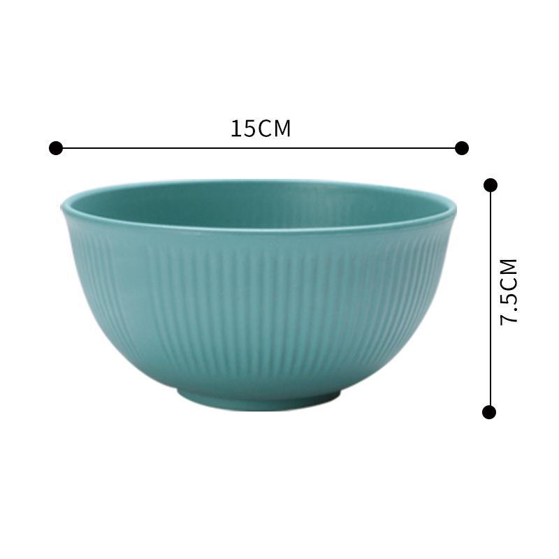 Single Bowl Household Tableware Wheat Straw Rice Rice Bowl Japanese Ramen Bowl Dessert Bowl Instant Noodle Soup Bowl