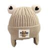 Baby hat autumn and winter boys and girls knitted wool pullover hat cute bear infant ear protection