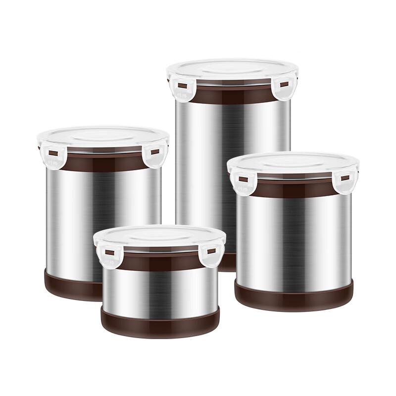 Stainless Steel Sealed Food Storage Canister Set