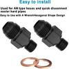 8AN Male Flare to 1/4" NPSM Transmission Cooler Adapter Fitting Aluminum Black,8AN Fittings,Fits TH350 TH400 4L60E 700R4 200-4R TR6060 AOD 4R100