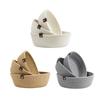 3Pcs Round Small Woven Baskets Set for Shelves Bathroom Basket Cat Dog Bin Gift Fruits Remotes Tray Laundry Basket Basket Bin