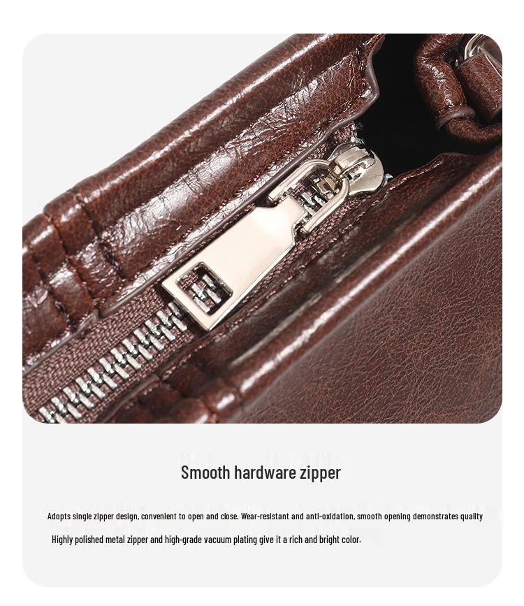 Dámská retro minimalistická kožená kabelka s uzlem - Prémiová, univerzální pro podzim/zimu, malá čtvercová, na jedno rameno nebo crossbody.