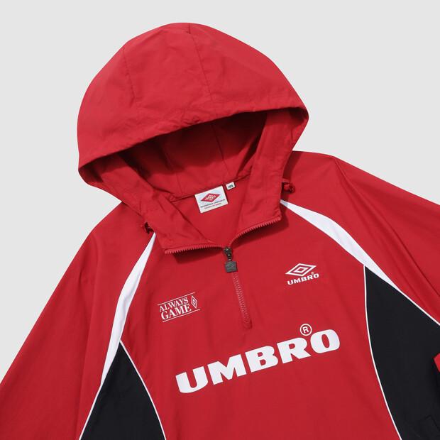 Umbro Hbl Sporty Casual Hooded Anorak Red (Uq123Cwt21) (B Type)