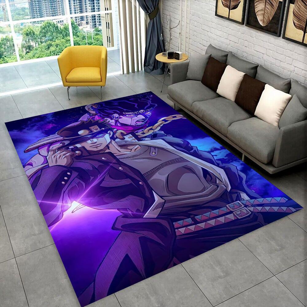 3D Jojo's Bizarre Adventure Cartoon Anime Carpet Rug for Living Room Bedroom Home Sofa Decoration,kids Play Non-slip Floor Mat