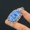 Easter Sale 925 Sterling Silver Sodalite Gemstone Handcrafted Bezel Wife Pendant