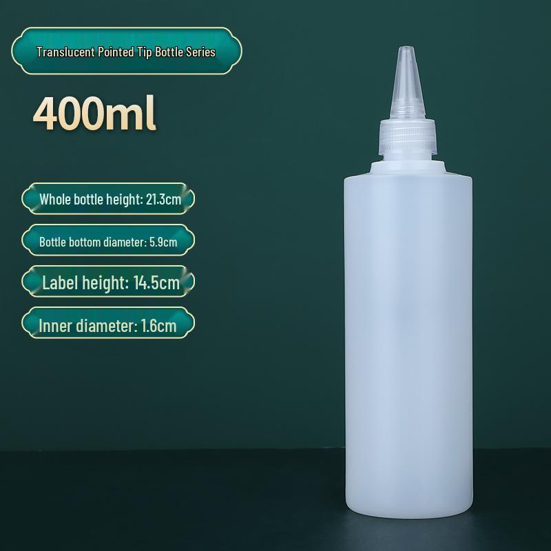 500ml Semi-Transparent Pointed Tip Squeeze Paint Mixing Bottle