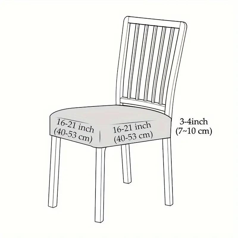 1/4 Stück Esszimmerstuhl Sitzbezüge Heimdekoration Elastischer Stuhlbezug Überwurf Schmutzabweisender Stuhlbezug für Hotel Restaurant