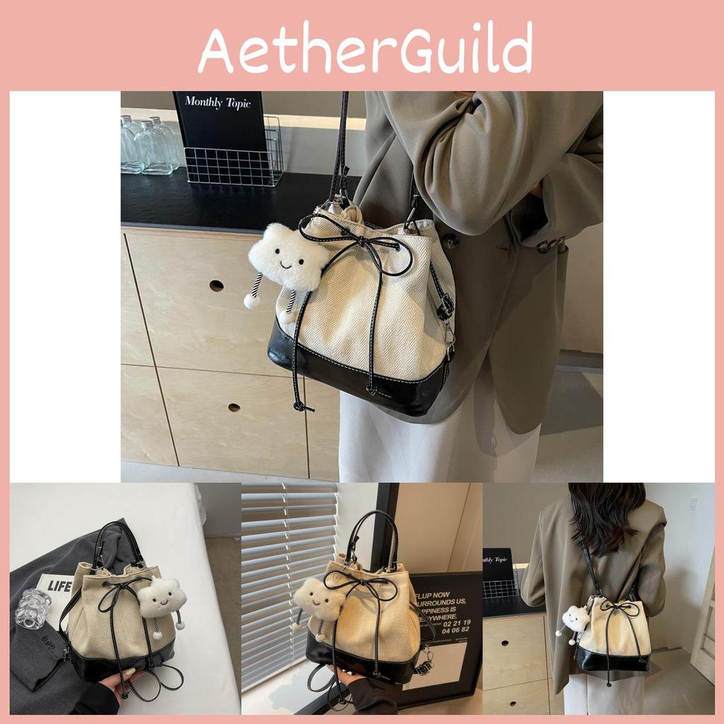 Fashionable Minimalist Shoulder Bag Versatile Large Capacity Bucket Bag For Summer