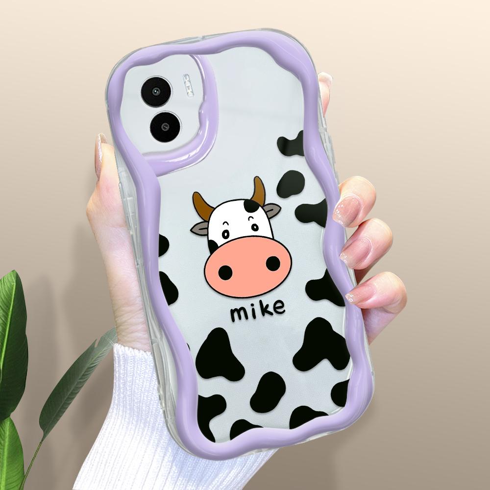 Cute Cartoon Pattern Cream Texture Casing Wavy Edge Soft Silicone Cover Phone Case for Xiaomi Redmi