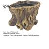 Durable Resin Succulent Pots Tree Stump Flowerpot for Succulents Small Plants, Imitation Wood Grain Planter Natural Style Plant Indoor Home