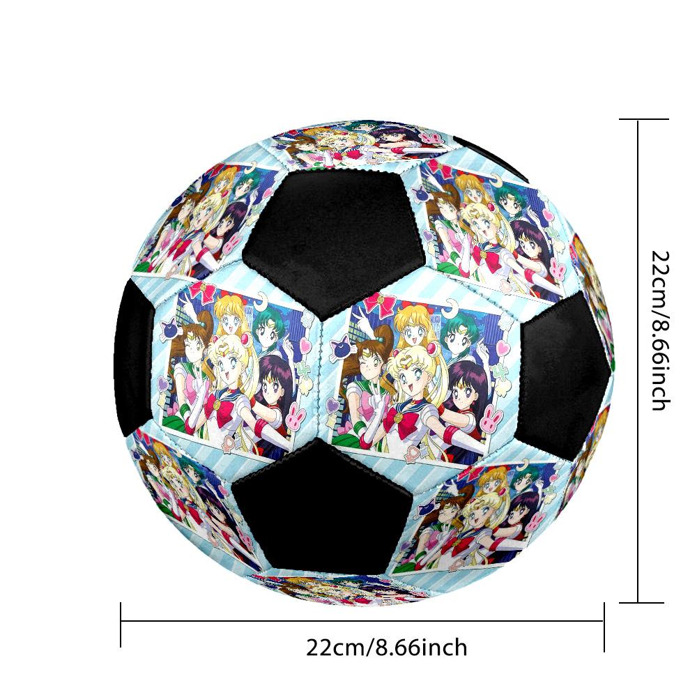 Sailor Moon Soccer Ball Colorful All Ages Machine Stitched PVC Competition Ready Durable High-Bounce.SIZE5