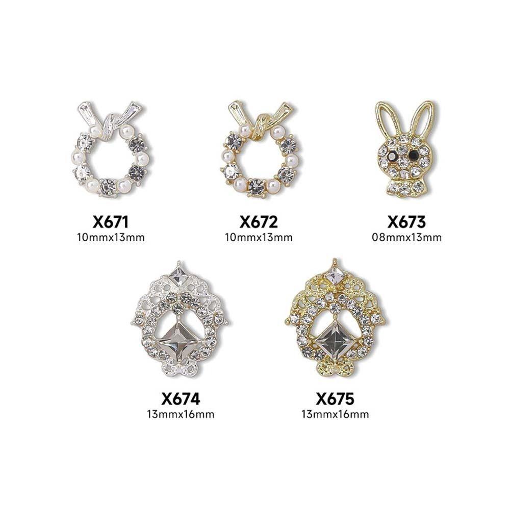 Manicure Accessories Nail Jewelry Rabbit Nail Decorations 3D Nail Art Drills Heart Nail Rhinestones