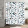 Watercolor Floral Shower Curtain Waterproof Bath Decor for Home Living Room Bathroom Decoration White Blue Red Green Size 72x84