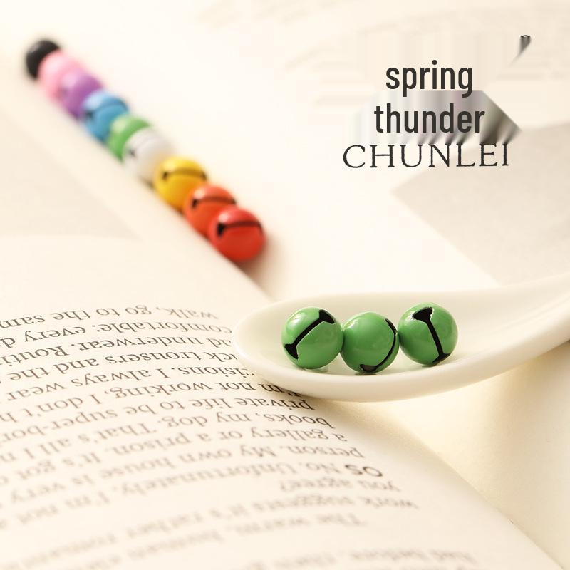 8mm Colorful Christmas Bells: Candy Color Painted Ornaments for DIY and Keychain Accessories
