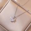 Cute Sweet Gold Color Crystal Heart Pendant Necklace for Women Temperament Party Chokers Jewelry Colorfast Gift