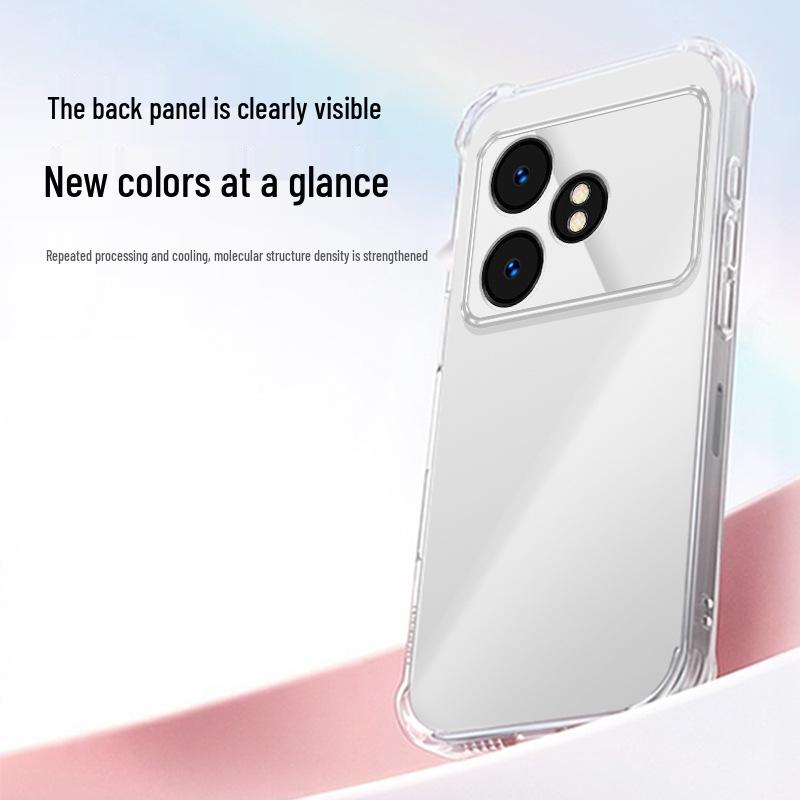 RealMe GTneo6 Transparent Case for Neo5se/GT6 - Airbag Corners, Anti-fall, Premium Feel TPU
