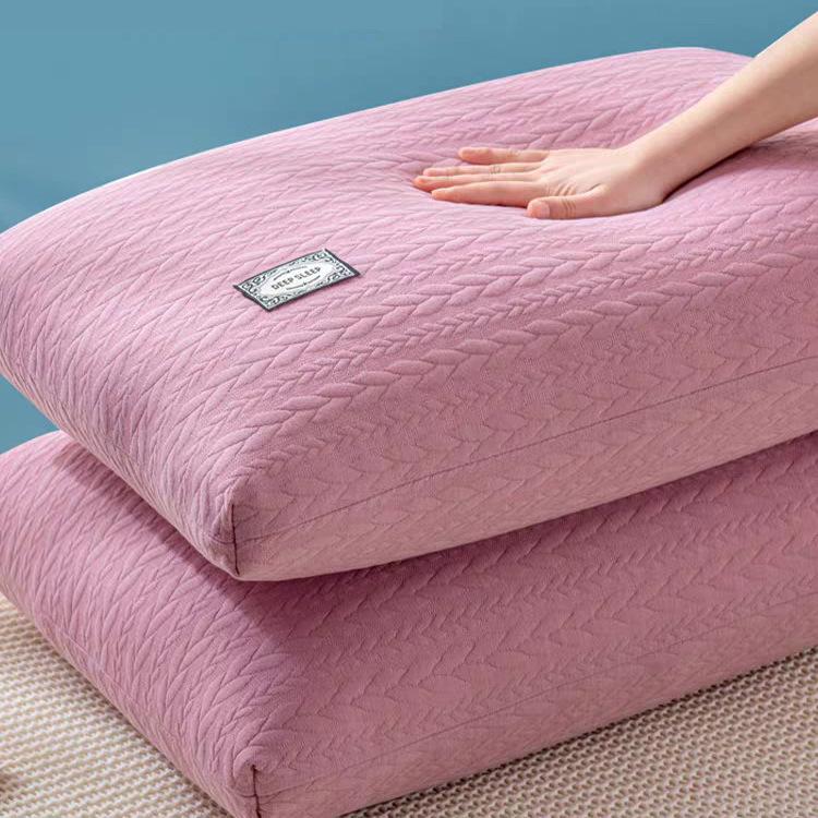 Star Hotel High Neck Support Crescent Pillow - Durable, Non-Collapsing Knitted Cotton Core