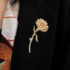 Alloy Enamel Flower Carnation Brooch Dripping Oil Process Pin Wearresistant Antirust Brooch Versatile Collar Coat Accessory For Party