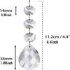 5pcs Simulate Ice Cone Acrylic Snowflake Pendant Crystal Diamond Xmas Tree Decoration  Christmas