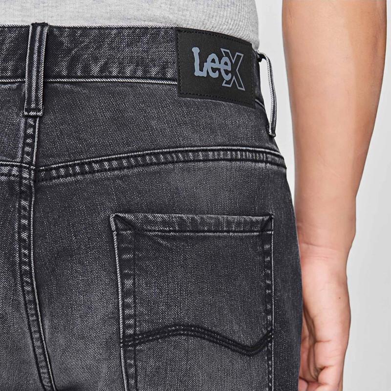 Lee Men's 2025 A/W Dark Gray Tapered Mid-Waist Five-Pocket Jeans