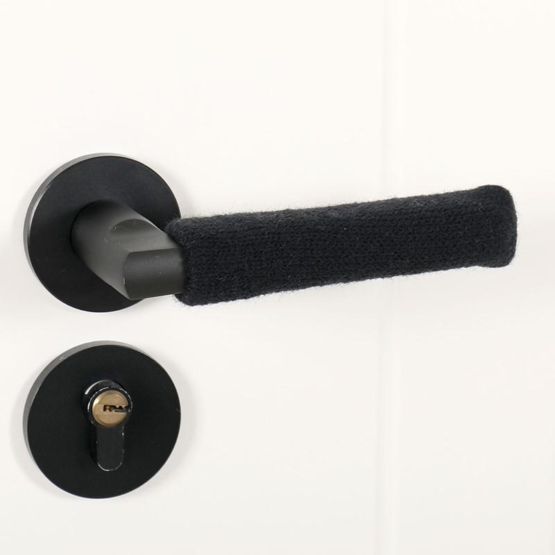Room Door Handle Cover Warmer Door Handle Protector Anti-Slip Wear-Resistant Silent Thickened Chair Leg Socks Knit Door Decor