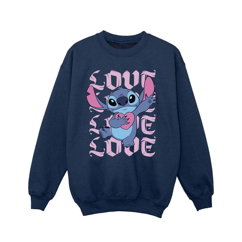 Lilo & Stitch Girls Valentine Love Sweatshirt