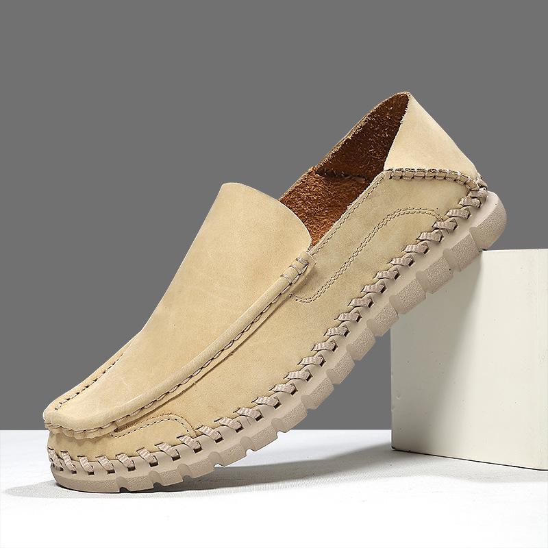 Mocassins d'été pour hommes 2026: Chaussures de conduite souples en cuir de vachette avec semelle souple