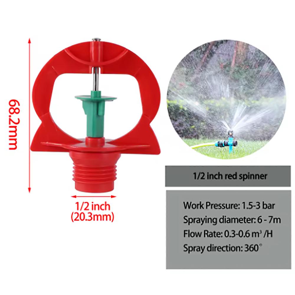 5Pcs 1/2” 3/8"Male Thread Rotary Mini Nozzle Garden Flower Bed Irrigation Refraction Sprinkler Rain-like Lawn Watering Sprayer