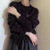 European Style Red Wool Cardigan - Women's Autumn/Winter Zodiac Knit Sweater Coat