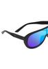Dee Franklin Ajax Matte Sunglasses, Black/Blue Revo, DFSU910001-BLUE